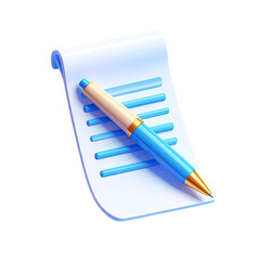 Paper and pen icon; document with neat lines