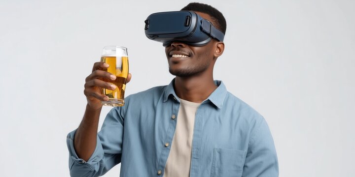 Virtual reality experience with beer home setting lifestyle content engaging environment