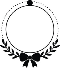 black and white frame with leaves