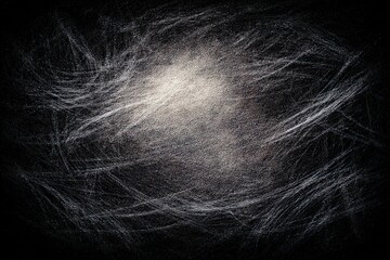 Abstract Glittering Particles on Black Background Creating a Celestial Effect with Light Burst and Glowing Specks