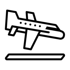Airplane icon represents travel and transportation concept