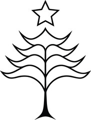 vector illustration of an abstract christmas tree