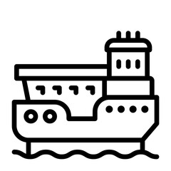 Cargo Ship Sailing Blue Ocean Waves