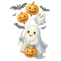 Cute Halloween Ghost Clipart