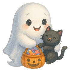 Cute Halloween Ghost Clipart