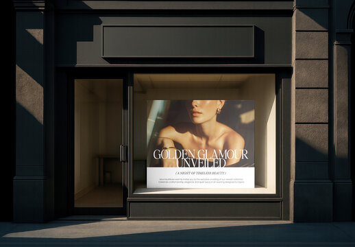 Elegant Fashion Store Display Mockup PSD