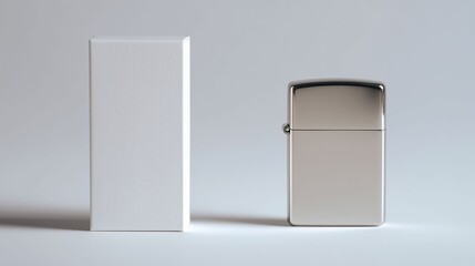 使い捨てライターと無地パッケージの静物