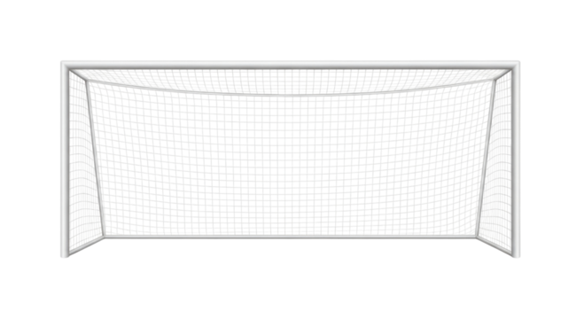 Soccer goal frame transparent background cutout png