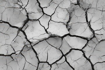 Cracked Earth Texture With White And Grey Tones