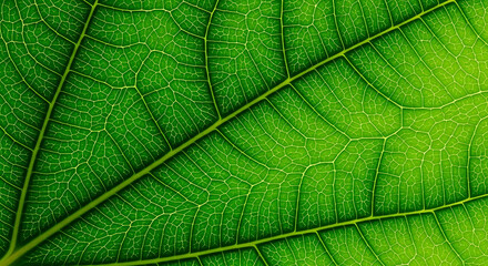 Seamless Green Leaf Vein Pattern - Natural Eco Texture