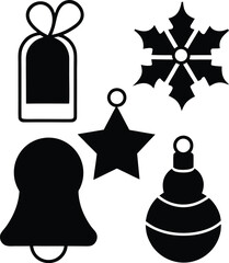 set of christmas icons