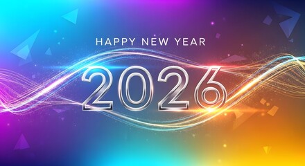 Happy New Year 2026 A Vibrant Celebration of the Future with Festive Lights and Colors!