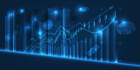 Abstract world economic artwork for business financial and investment background.Vector illustrations.