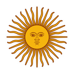 Argentine flag sun logo
