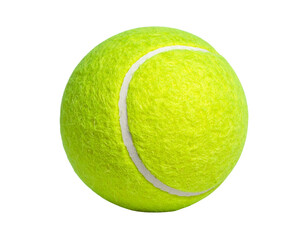 Bright Neon Green Padel Ball with Detailed Felt Texture PNG