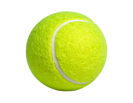  Bright Neon Green Padel Ball with Detailed Felt Texture PNG