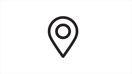Modern and simple gps location pin icon for navigation and travel applications