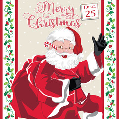  New Santa's greeting card poster wallpaper seamless 2026