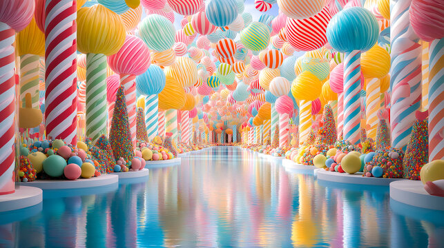 happy birthday card with colorful balloons chair - Powered by Adobe