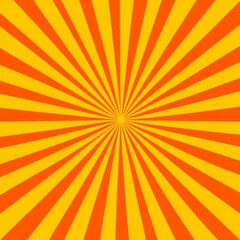 A Vibrant Energy Burst with Radiant Sunburst Design, Featuring Bright Orange and Yellow Stripes