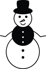 snowman on a white background
