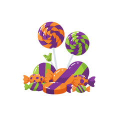 Candy and lollipop vector SVG colorful halloween sweet illustration