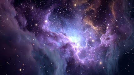 Obraz premium A Breathtaking View of the Celestial Night Sky Filled with Stars and Vibrant Aurora Borealis Lights