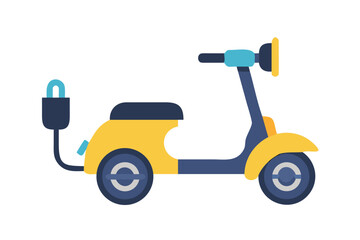 Scooter icon design isolated on white background. Electric scooter in flat style. Vector illustration .vector icon
