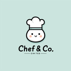cute chef man with hat