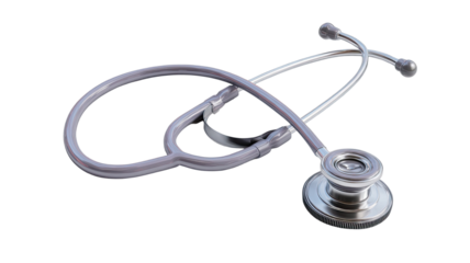 3d render of medical stethoscope showing healthcare equipment tool for doctor and nurse isolated on white background