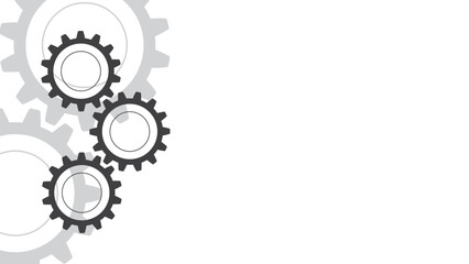 Cogwheel rotation, mechanical engineering, gear wheel background, technology and innovation, copy space for text