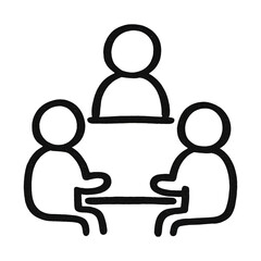 Fototapeta premium PNG Collaborative meeting icon illustration