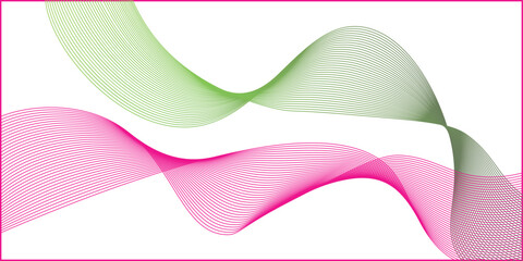 Smooth stylish abstract green wave background vector