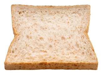 Slice of white whole wheat bread, Sliced white sandwich bread, High resolution photography PNG File.