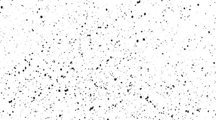 Grunge noise gradient texture. Dirty grain background. Dotted halftone overlay. Sand dusty distressed wallpaper. Grungy grit pattern. Black white random dot texture for poster, banner, print. Vector