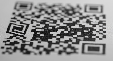 Instantly access information with a sharp, clear QR code detail, perfect for modern technology and data transfer