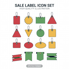 Sale label collection vector illustration