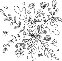 Seamless vintage floral pattern with leaves, vector illustration for textile design and spring summer decor