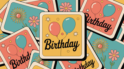 Vector art set of vintage retro Christmas labels and stickers for holiday banner sale design