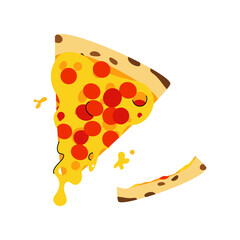 Illustration of a slice of pizza.
