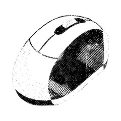 Naklejka premium Computer mouse technology in a digital workspace