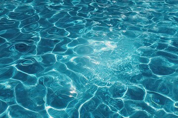 Obraz premium Sparkling Turquoise Water Surface with Light Reflections and Subtle Texture