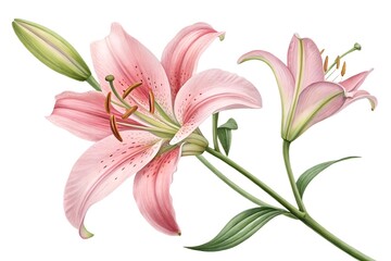 Naklejka premium pink lily flower