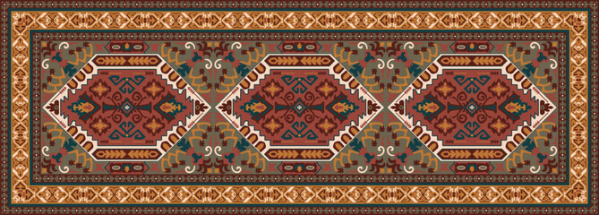 Vertical carpet, geometric pattern, standard Persian pattern carpet