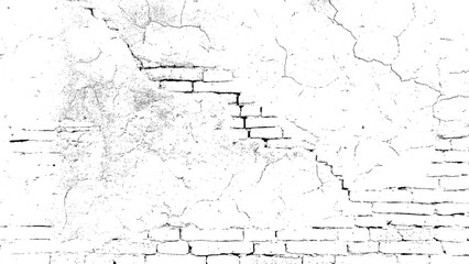 overlay effect. old cracked concrete wall. scratched glitch effect for design. transparent background.