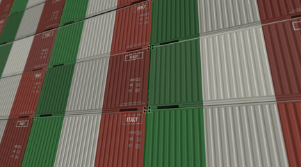 Italy export cargo shipping containers
