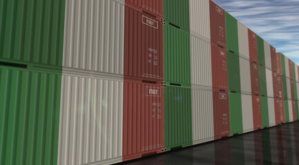 Italy export cargo shipping containers