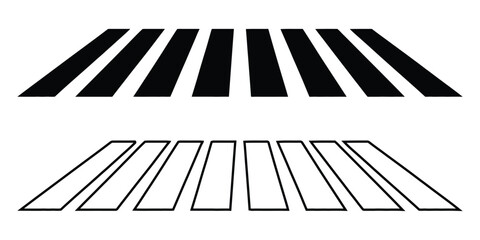 Zebra crosswalk icon vector. diagonal stripes, safe symbol. vector illustration. © MdNurul