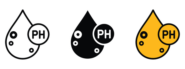 PH value icon vector. scientific research and chemical analysis symbol. vector illustration.