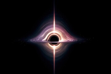 Abstract Symmetrical Black Hole with Light Beam &ndash; Space Energy Art